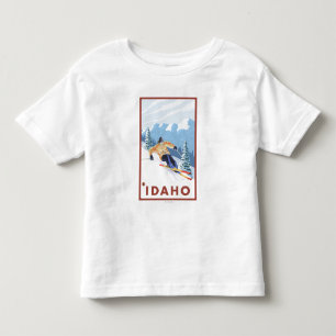 Downhhill Schnee-Skifahrer - Idaho Kleinkind T-shirt