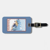 Downhhill Schnee-Skifahrer - Kristallberg, WA Gepäckanhänger (Vorderseite horizontal)