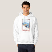 Downhhill Schnee-Skifahrer - Kristallberg, WA Hoodie (Vorne ganz)