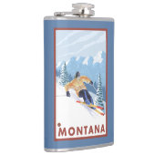 Downhhill Schnee-Skifahrer - Montana Flachmann (Rechts)