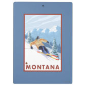 Downhhill Schnee-Skifahrer - Montana Klemmbrett (Rückseite)