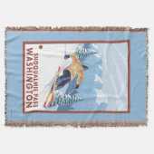 Downhhill Schnee-Skifahrer - Snoqualmie Durchlauf, Decke (Vorderseite)