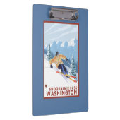 Downhhill Schnee-Skifahrer - Snoqualmie Durchlauf, Klemmbrett (Rechts)