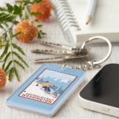 Downhhill Schnee-Skifahrer - Snoqualmie Durchlauf, Schlüsselanhänger (Vorderseite rechts)