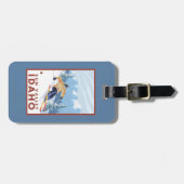 Downhhill Schnee-Skifahrer - Sun Valley, Idaho Gepäckanhänger (Vorderseite horizontal)