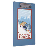 Downhhill Schnee-Skifahrer - Sun Valley, Idaho Klemmbrett (Rechts)