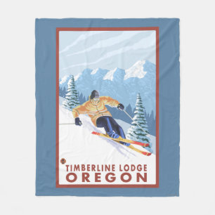 Downhhill Schnee-Skifahrer - Timberline-Häuschen, Fleecedecke
