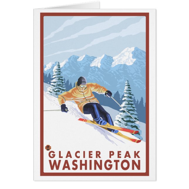 Downhhill Snow Skier - Glacier Peak, Washington (Vorne)