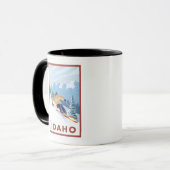 Downhhill Snow Skier - Idaho Tasse (Vorderseite Links)