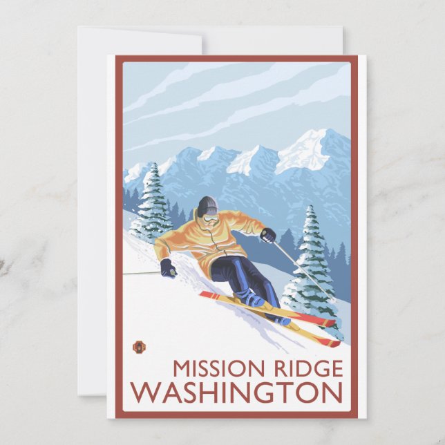 Downhhill Snow Skier - Mission Ridge, Washington (Vorderseite)