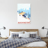 Downhhill Snow Skier - Washington Leinwanddruck (Insitu (Schlafzimmer))