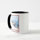 Downhhill Snow Skier - Whistler, BC Kanada Tasse (Vorderseite Links)