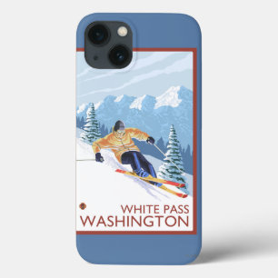 Downhhill Snow Skier - White Pass, Washington iPhone 13 Hülle