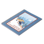 Downhhill Snow Skier - White Pass, Washington Notizblock (Linke Seite)