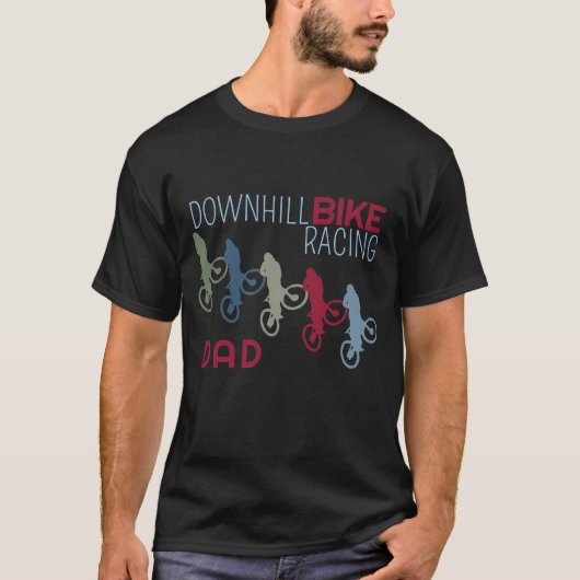 Downhill Bike Racing Vater T-Shirt (Vorderseite)