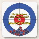 Downhill Curling Versage Untersetzer - (blau) (Vorderseite)