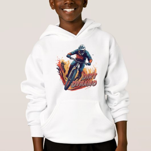 Downhill Graphic and Text Hoodie (Vorderseite)