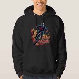 Downhill Graphic and Text Hoodie