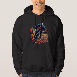 Downhill Graphic and Text Hoodie