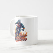 Downhill Graphic and Text Kaffeetasse (Vorderseite Links)