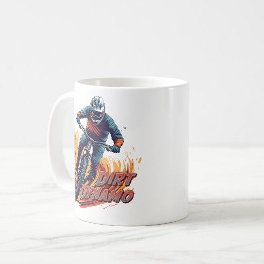 Downhill Graphic and Text Kaffeetasse (Vorderseite Links)