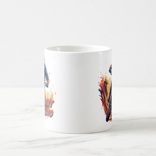 Downhill Graphic and Text Kaffeetasse (Mittel)