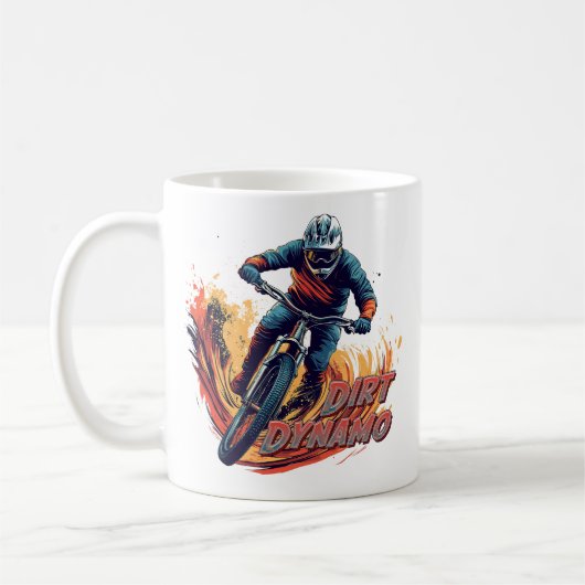 Downhill Graphic and Text Kaffeetasse (Links)