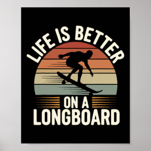 Downhill-Longboarding Street Skating Skate-Tricks Poster