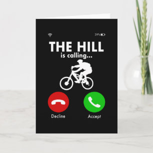 Downhill Mountain Biker Sprichwort Funny Gift Karte