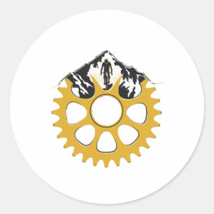 Downhill-Mountainbike-MTB-Cooles-Hobby für Männer Runder Aufkleber