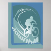 Downhill Mountainbike MTB Mountainbike Poster (Vorne)