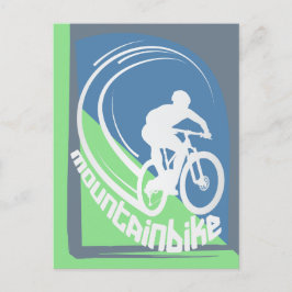 Downhill Mountainbike MTB Mountainbike Postkarte