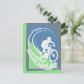 Downhill Mountainbike MTB Mountainbike Postkarte (Stehend Vorderseite)
