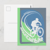 Downhill Mountainbike MTB Mountainbike Postkarte (Vorne/Hinten)
