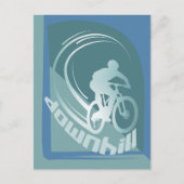 Downhill Mountainbike MTB Mountainbike Postkarte (Vorderseite)