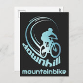 Downhill Mountainbike MTB Mountainbike Postkarte (Vorne/Hinten)
