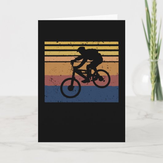 Downhill Mountainbike MTB Retro Funny Gabe Karte (Vorderseite)