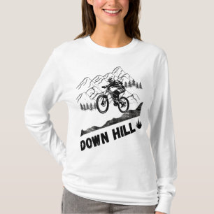 Downhill-Mountainbiking Retro-Radfahrer T-Shirt