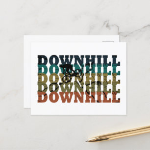 Downhill MTB Feiertagspostkarte