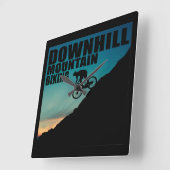 Downhill MTB Quadratische Wanduhr (Winkel)