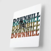 Downhill MTB Quadratische Wanduhr (Winkel)