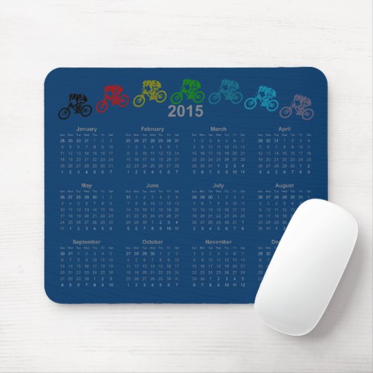 Downhill MTB Sprungkalender 2015 Mousepad (Mit Mouse)