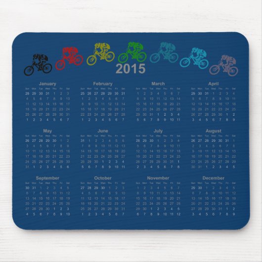 Downhill MTB Sprungkalender 2015 Mousepad (Vorne)
