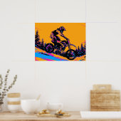 Downhill Racer - Motocross Fahrer Poster (Küche)