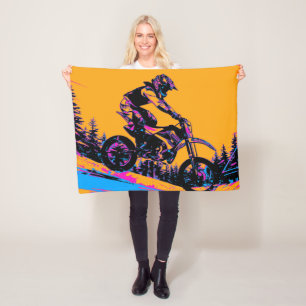 Downhill-Rennfahrer - Motocross-Fahrer Fleecedecke