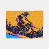 Downhill-Rennfahrer - Motocross-Fahrer Fleecedecke (Vorderseite (Horizontal))