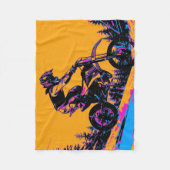 Downhill-Rennfahrer - Motocross-Fahrer Fleecedecke (Vorderseite)