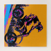 Downhill-Rennfahrer - Motocross-Fahrer Puzzle (Horizontal)
