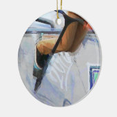 Downhill Run - Scooter Rider Stunt Keramikornament (Links)