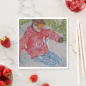 DOWNHILL SKI PARTY MONOGRAM SERVIETTE (Beispiel)